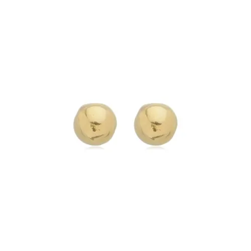 Brinco Bolinha 4 MM Banhado a Ouro 14 k
