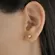 Brinco Bolinha 4 MM Banhado a Ouro 14 k