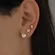 Brinco Ponto de Luz G Banhado a Ouro 18 k
