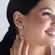 Argolinha Articulada Cravejada P Banhado a Ouro 18 k