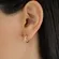 Brinco Argola Articulada Lisa Tamanho M Banhado a Ouro 18 k