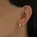 Argolinha Articulada Cravejada M Banhado a Ouro 18 k