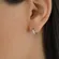 Brinco Argola Articulada Lisa Tamanho P Banhado a Ouro 18 k