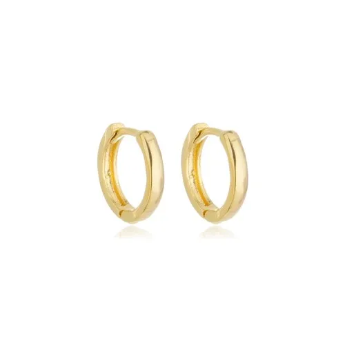 Brinco Argola Articulada Lisa Tamanho G Banhado a Ouro 18 k