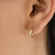 Brinco Argola Articulada Lisa Tamanho G Banhado a Ouro 18 k
