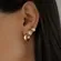 Argolinha Articulada Espessura Média Tamanho G Banhado a Ouro 18k