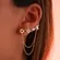 Brinco Earcuff Oito Círculos