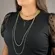 Colar Comprido com Bolinhas Lisas Delicadas Banhado a Ouro 18k – Elegância Atemporal