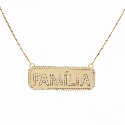Colar Retangular Família