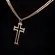 Pingente Cruz Lisa G Banhado a Ouro 18 k