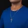 Pingente Cruz Lisa G Banhado a Ouro 18 k