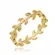 Anel Folhas Detalhadas Banhado a Ouro 18 k