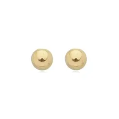 Brinco Bolinha 5 MM Banhado a Ouro 18 k