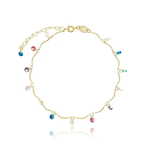 Pulseira Canutilhos e Cristais Coloridos