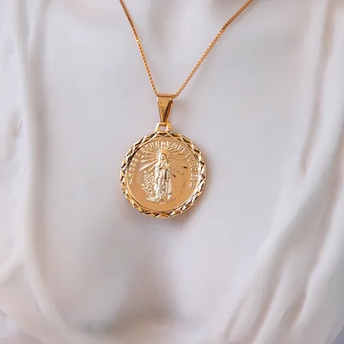 Colar Medalha de Nossa Senhora de Lourdes