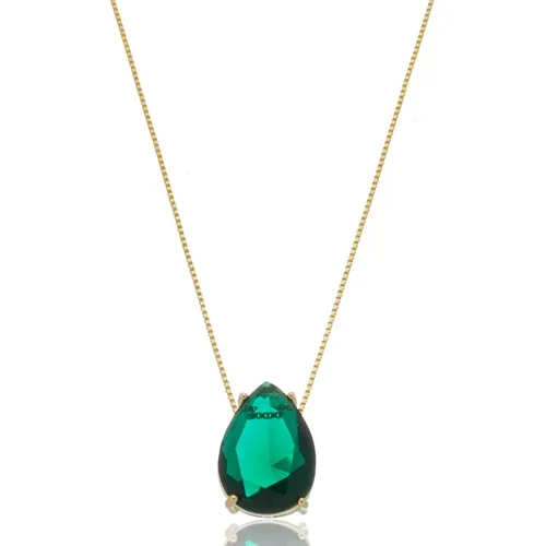 Colar Gota Pedra Fusion G