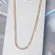 Corrente Masculina Groumet  Diamantada 4 MM Banhada a Ouro 18k