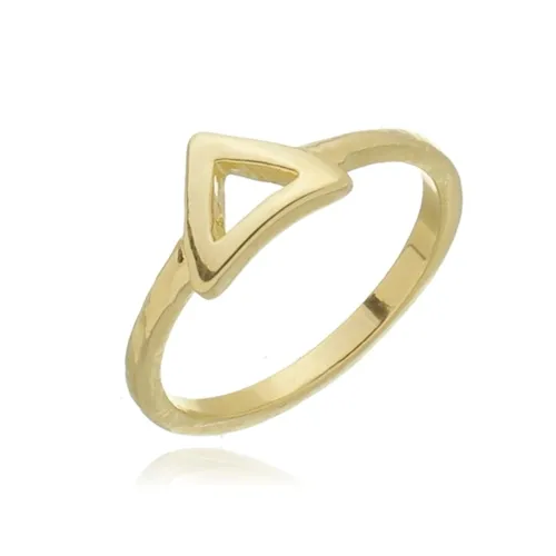 Anel Falange Triângulo Banhado a Ouro 18 k