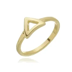 Anel Falange Triângulo Banhado a Ouro 18 k