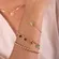Pulseira Corrente Elo Cadeado com Pingente Fixo de Borboleta