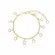 Pulseira Pingentes Cristais Banhado a Ouro 18k