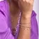 Pulseira Pingentes Cristais Banhado a Ouro 18k