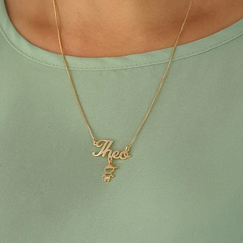 Colar Personalizado Nome do Filho(a) com Pingente - Um Tesouro Especial