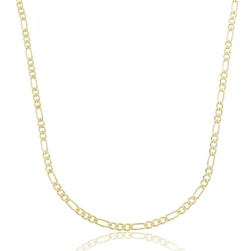 Corrente Masculina Elo 3x1 Espessura 2 MM Banhado a Ouro 18 k