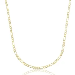 Corrente Masculina Elo 3x1 Espessura 2 MM Banhado a Ouro 18 k