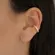 Brinco Piercing Pressão Pontos Zircônias Banhado a Ouro 18k