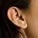 Brinco Piercing Pressão Pontos Zircônias Banhado a Ouro 18k