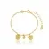 Pulseira Infantil Rostinho Mickey e Minnie Banhado a Ouro 18 k