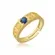 Anel Unissex Infantil Regulável com Zircônia Rosa ou Azul  Banhado a Ouro 18 k