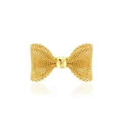 Presilha para Cabelo de Laço Banhado a Ouro 18 k