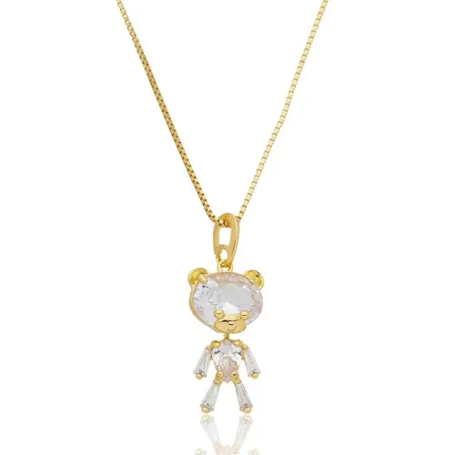 Colar Infantil Ursinho Cristal