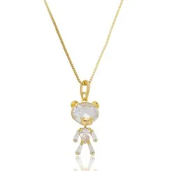 Colar Infantil Ursinho Cristal