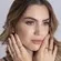 Anel Cinco Aros Cravejados com Zircônias Coloridas Banhado a Ouro 18 k