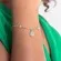 Pulseira Ponto de Luz e Pingente de Gota com Zircônias