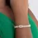 Pulseira Corrente Riviera Retangular com Pingente de Pedra Cristal  ou Esmeralda