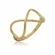 Anel Design Minimalista em Forma de Infinito Banhado a Ouro 18 k