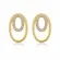 Brinco Oval Elegância em Duas Partes