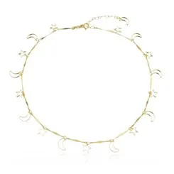 Colar Chocker Lua e Estrela Vazadas