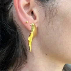 Brinco Orgânico Liso: Elegância Natural em Cada Detalhe