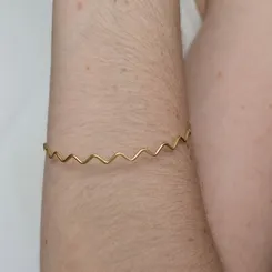 Pulseira Bracelete Zig Zag Lisa