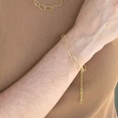 Pulseira Corrente Elo Grosso Detalhada