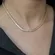 Colar Choker Fita Riviera 4 mm Banhado a Ouro 18 k