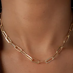 Colar Choker Corrente Cartier 4 mm Banhado a Ouro 18k