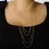 Corrente Cadeado Fina Banhado a Ouro 18 k