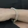 Pulseira Riviera Cristal Redondo com Três Pontas