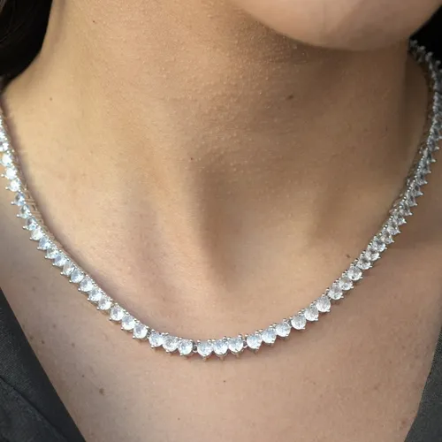 Colar Riviera Cristal Três Pontas